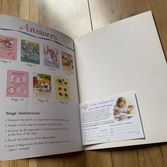 Angelina Ballerina Activity Book W/ Finger Puppet Show - Picture 6 of 11